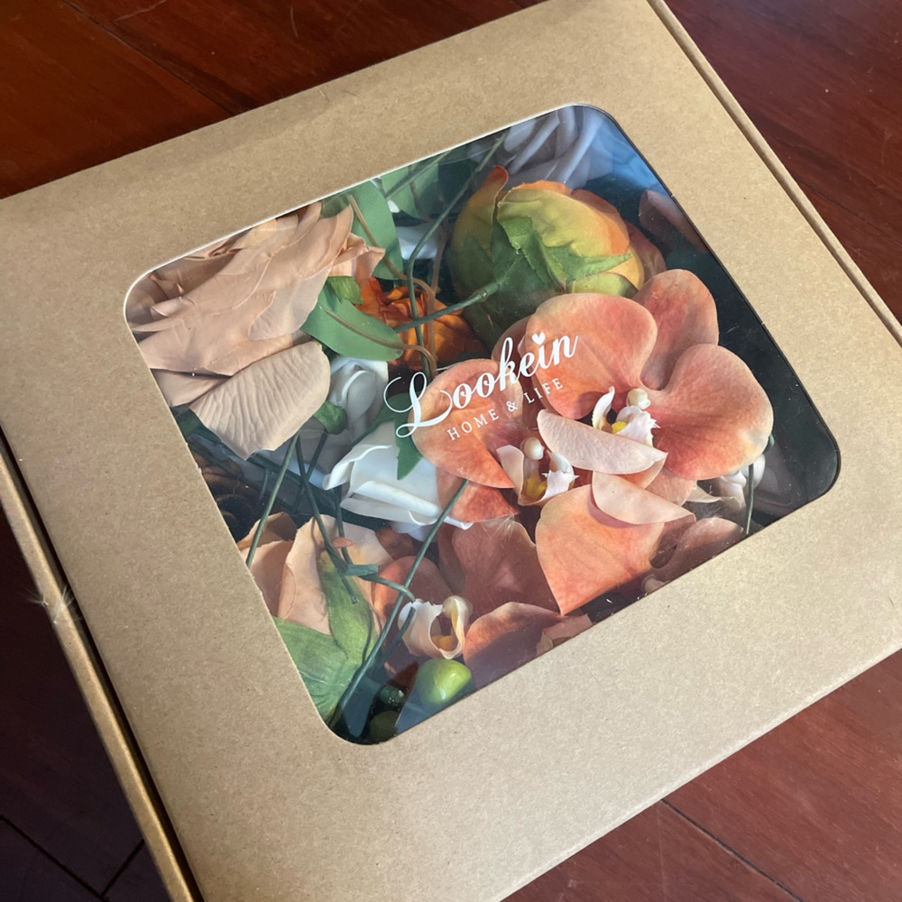 Lookein Terracotta Rust Orange Faux Flowers with Stems